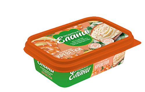 Плавленый сыр со вкусом Креветки TM Продукты из Елани (ванночка, 180г)