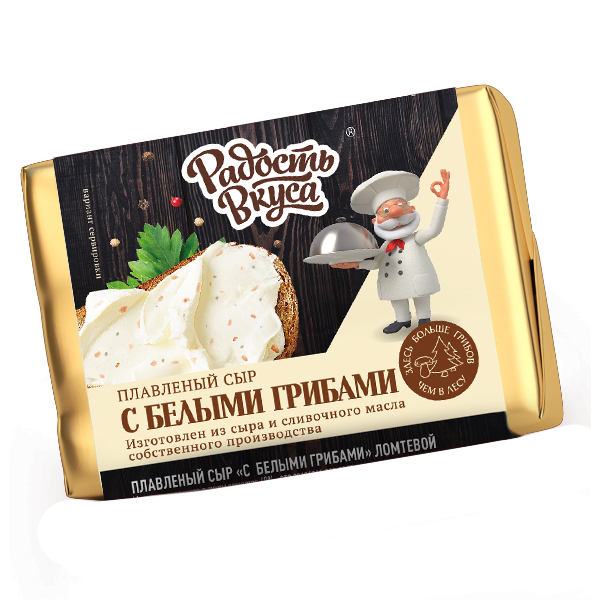 Плавленый сыр "С белыми грибами" TM Радость вкуса (фольга, 90г)