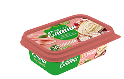 Плавленый сыр С ветчиной TM Продукты из Елани (ванночка, 180г)