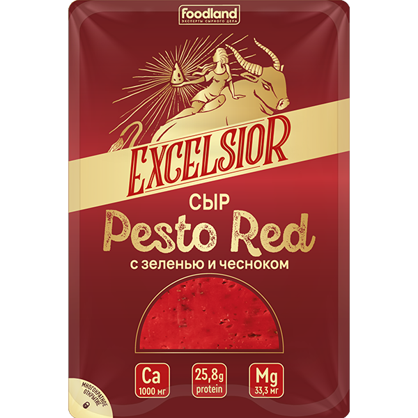 Сыр Pesto Red ТМ Excelsior (слайс, 150г)