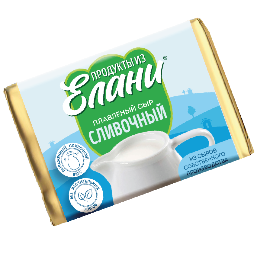 Плавленый сыр Сливочный TM Продукты из Елани (фольга, 90г)