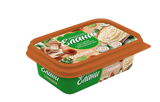 Плавленый сыр С грибами TM Продукты из Елани (ванночка, 180г)