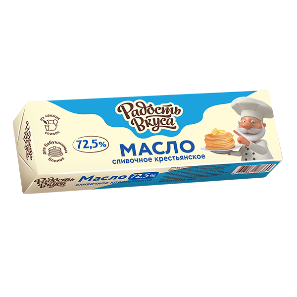 Масло Крестьянское 72,5% TM Радость вкуса (400г)