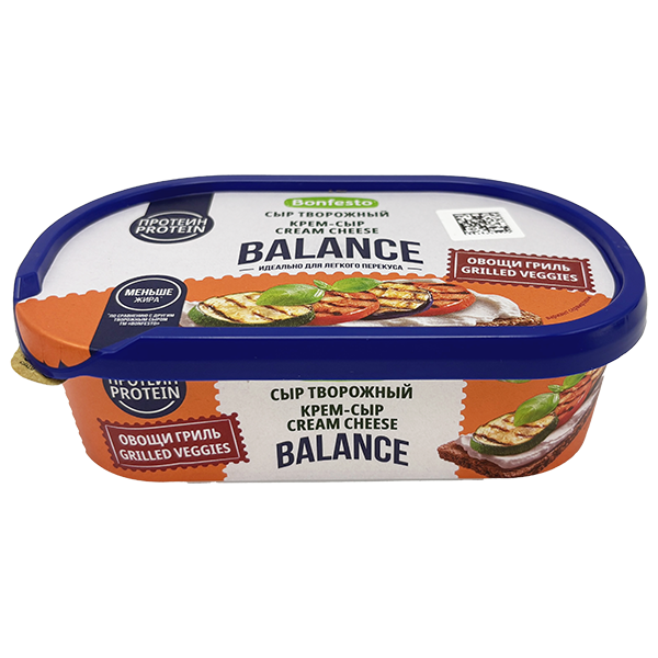 Сыр творожный Кремчиз Balance Овощи гриль ТМ Bonfesto (140г)