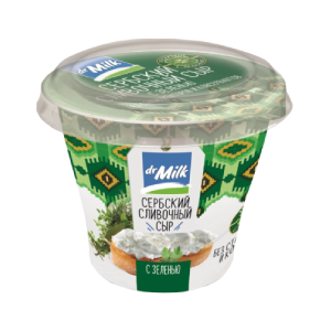 Сыр Сербский сливочный с зеленью TM Dr Milk (150г)