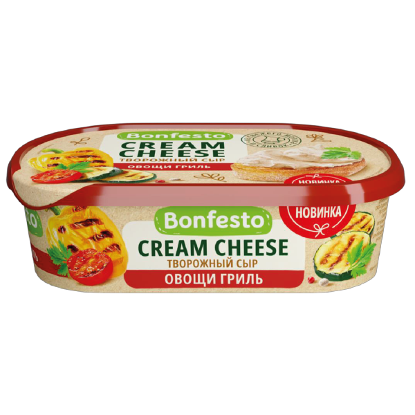 Сыр творожный Кремчиз Овощи гриль ТМ Bonfesto (140г)