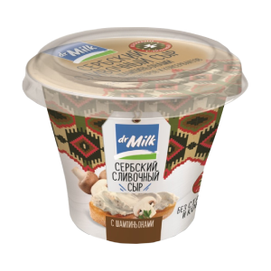 Сыр Сербский сливочный с шампиньонамиTM Dr Milk (150г)