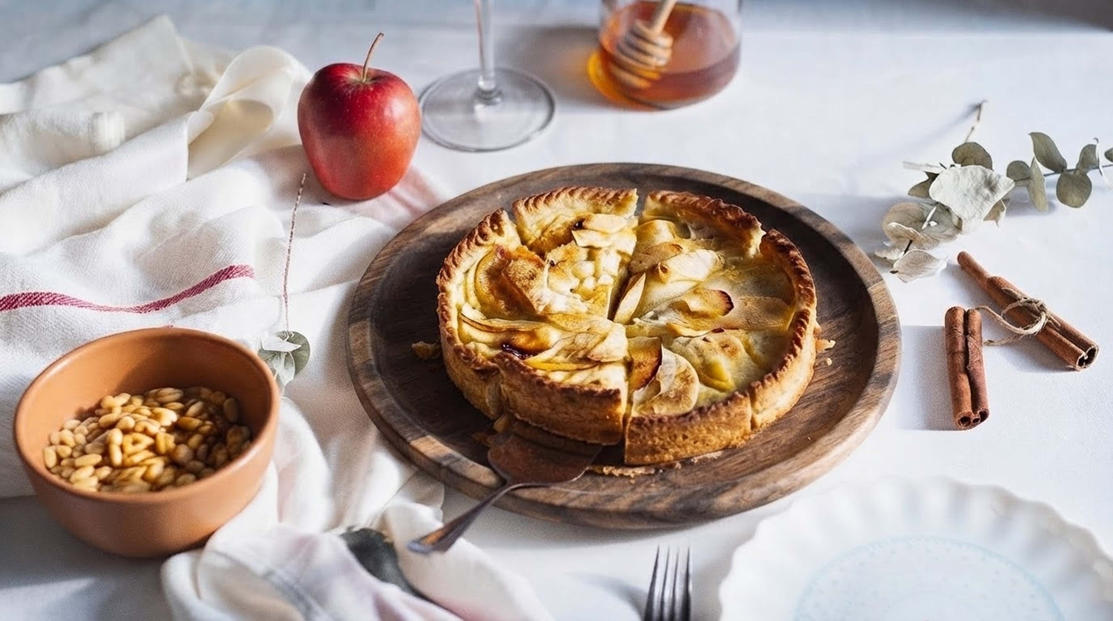 Яблочный пирог с сыром