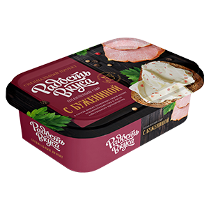 Плавленый сыр "С бужениной" ТМ Радость вкуса (ванночка, 180 г)