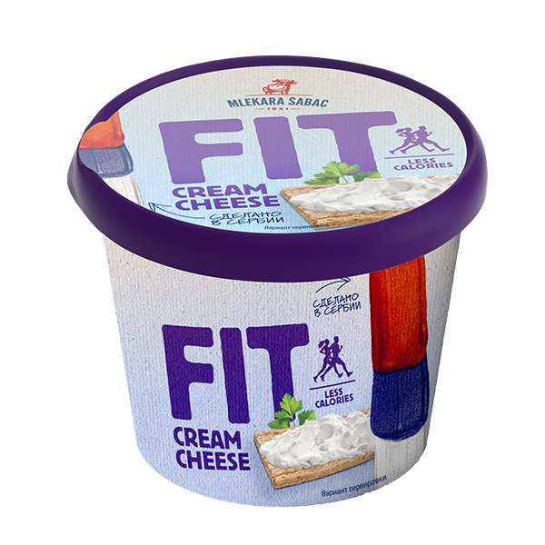 Мягкий сливочный сыр Cream cheese FIT TM Млекара Шабац (250г)