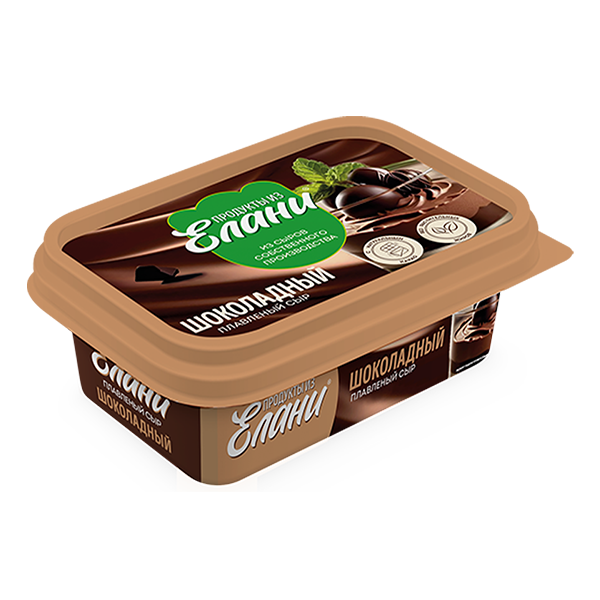 Плавленый сыр Шоколадный TM Продукты из Елани (ванночка, 180г)