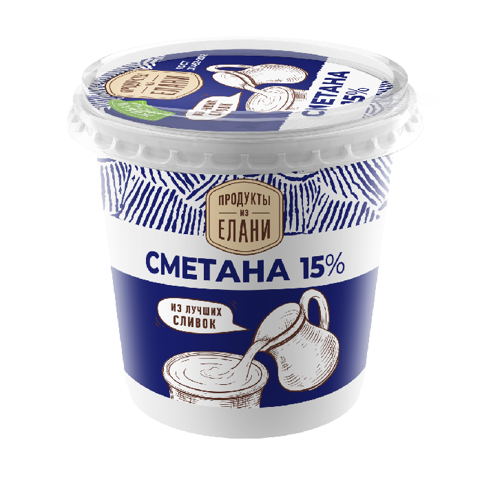 Сметана 15% TM Продукты из Елани