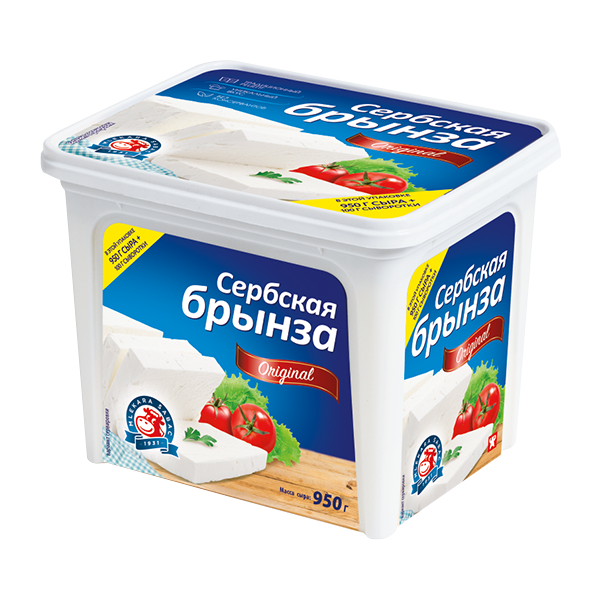 Сыр Сербская Брынза, 40%, TM Млекара Шабац (950г)