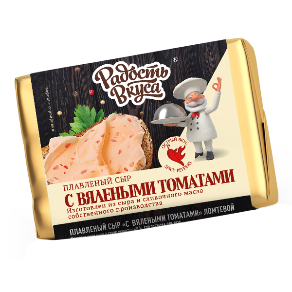 Плавленый сыр с вялеными томатами 35% ТМ Радость вкуса (фольга, 90г)