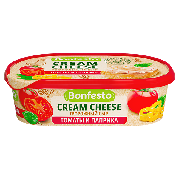 Сыр творожный Кремчиз Томаты и паприка ТМ Bonfesto (140г)