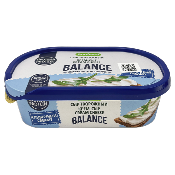 Сыр творожный Кремчиз Balance сливочный ТМ Bonfesto (140г)