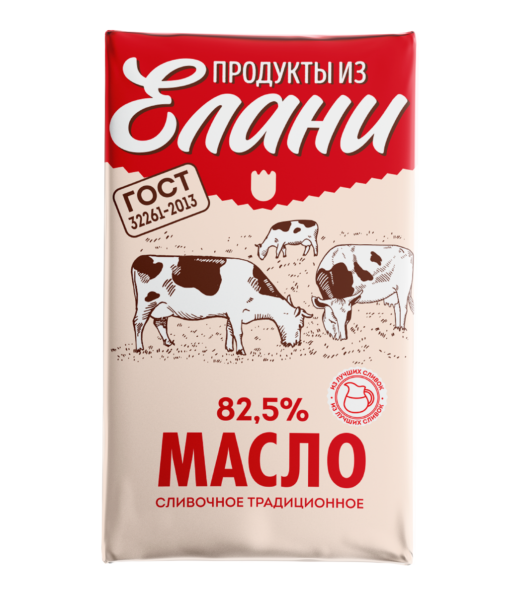 Масло Традиционное 82,5% TM Продукты из Елани (180г)