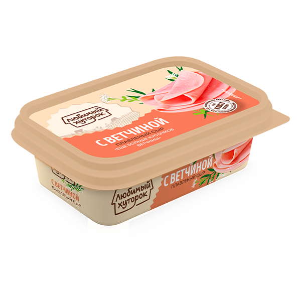 Плавленый сыр «С ветчиной» ТМ Любимый Хуторок