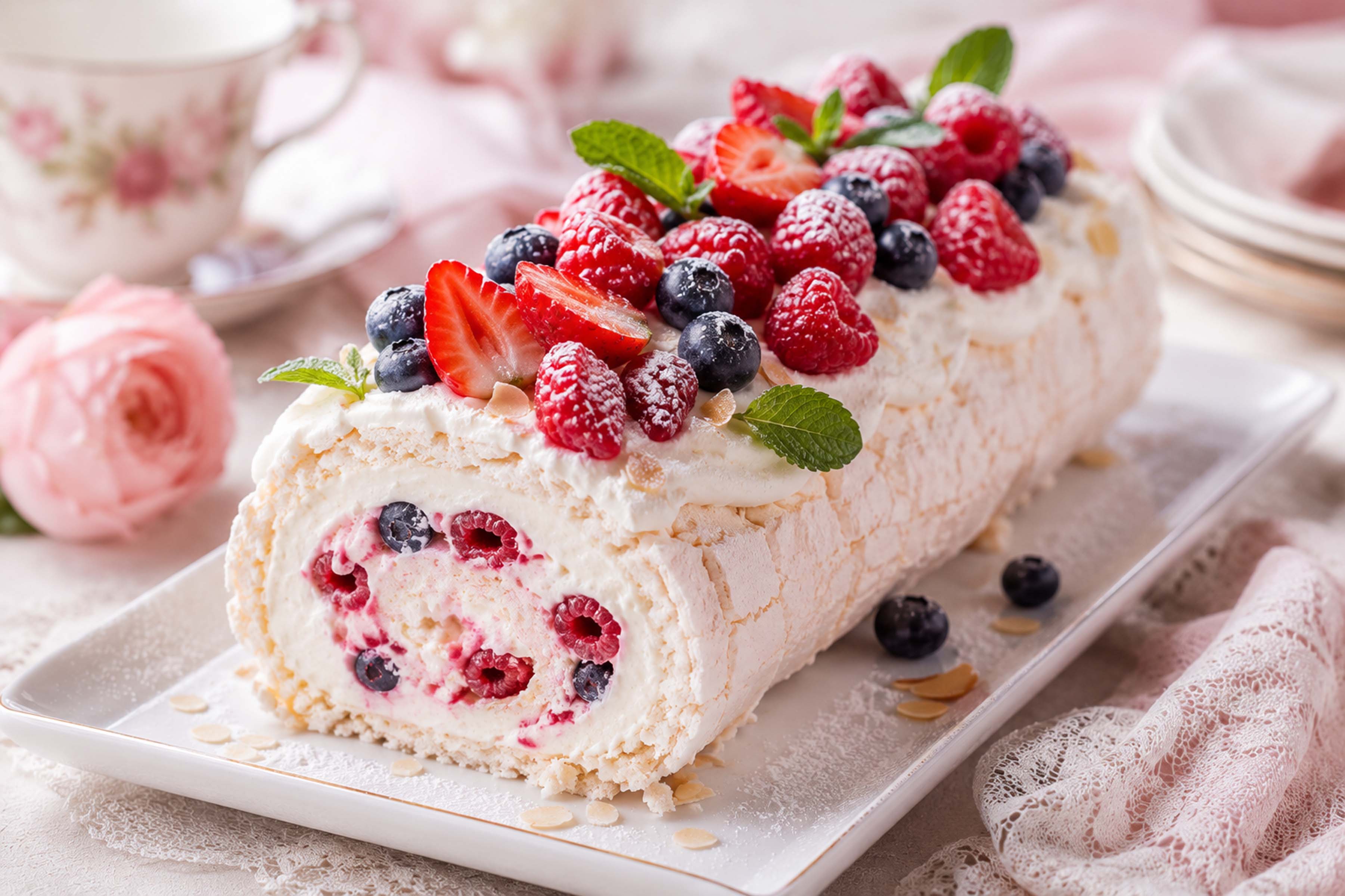 Меренговый рулет