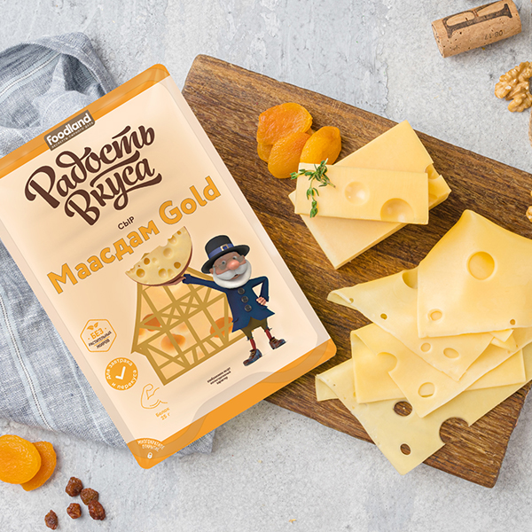 Сыр Маасдам Gold TM Радость вкуса (слайс, 150г / 350г) 45%
