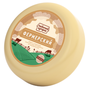 Продукт Фермерский с заменителем молочного жира, изготовленный по технологии сыра, ТМ Любимый Хуторок