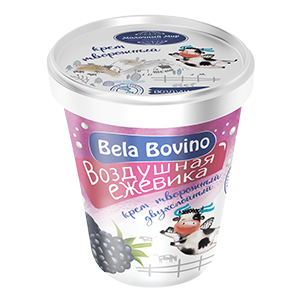 Крем творожный Bela Bovino двухслойный Воздушная ежевика (135г)