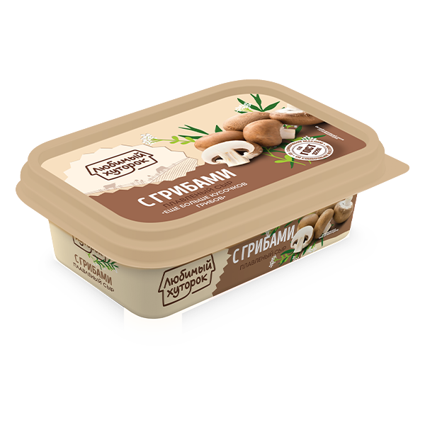 Плавленый сыр  «С грибами» ТМ Любимый Хуторок