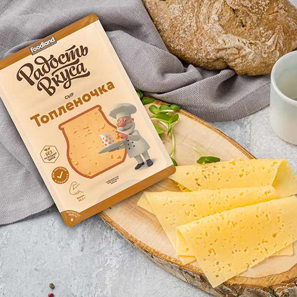 Сыр Топленочка TM Радость вкуса (слайс, 125г)
