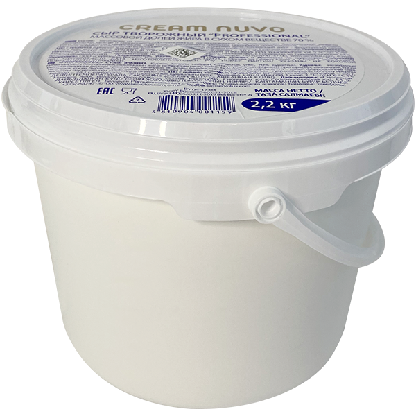 Сыр творожный Professional ТМ Cream nuvo, 70% (2,2кг, ведро)