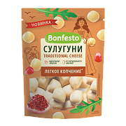 Сыр Сулугуни легкое копчениие Bonfesto, (120г )