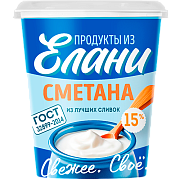 Сметана 15% TM Продукты из Елани (300г)
