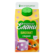 Биолакт 2.5% ТМ Продукты из Елани (Пюр-пак, 450мл)